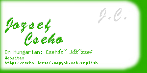 jozsef cseho business card